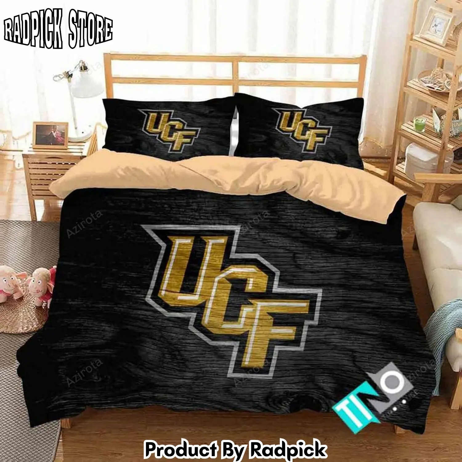Radpick ucf knights 2 logo n 3d duvet cover bedding sets rp327615